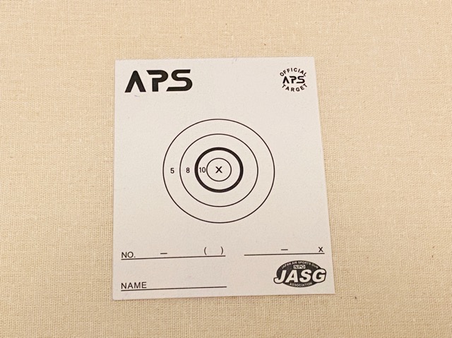 APS競技の公式ブルズアイターゲットと同規格の感圧複写式ターゲット 
